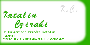 katalin cziraki business card